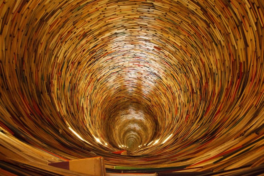 Spiral of books