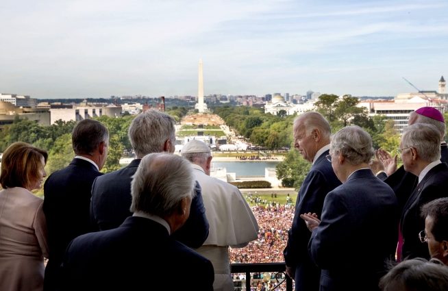 Pope Francis on The Speaker's Balcony