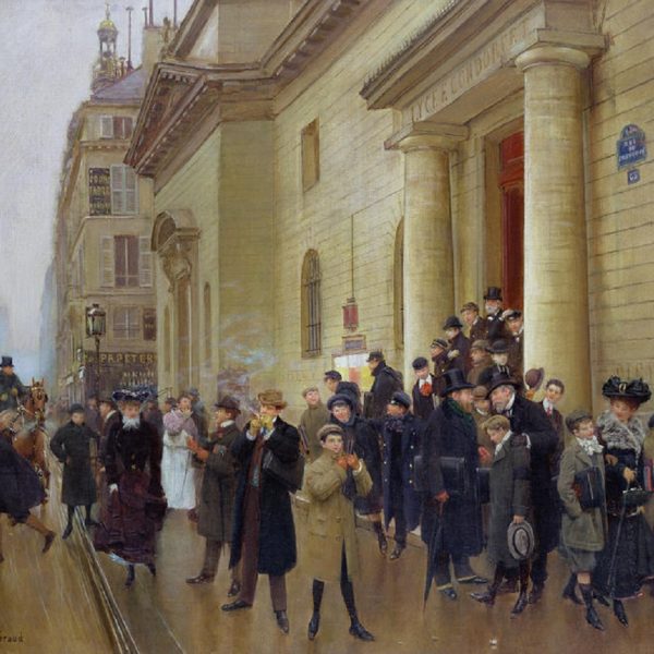 La Sortie du lycée Condorcet painting by Jean Béraud