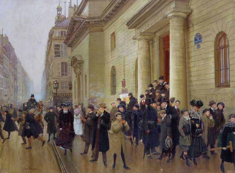 La Sortie du lycée Condorcet painting by Jean Béraud