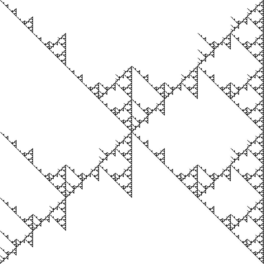vertical and diagonal line fractal