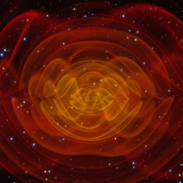 Rendition of gravitational waves from NASA